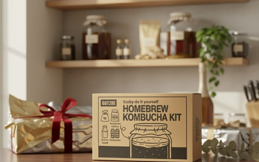Оригинална празнична идея за подарък: комплект за комбуча у дома - GUT2BE Комбуча