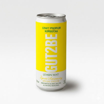 Комбуча Лимон и Мента 12 кена х 330мл - GUT2BE КомбучаКомбуча Лимон и Мента 12 кена х 330млКомбучаGUT2BE КомбучаGUT2BE Комбуча
