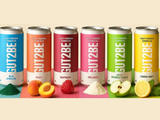 Комбуча Микс 12 кена х 330мл - GUT2BE КомбучаКомбуча Микс 12 кена х 330млКомбучаGUT2BE КомбучаGUT2BE Комбуча