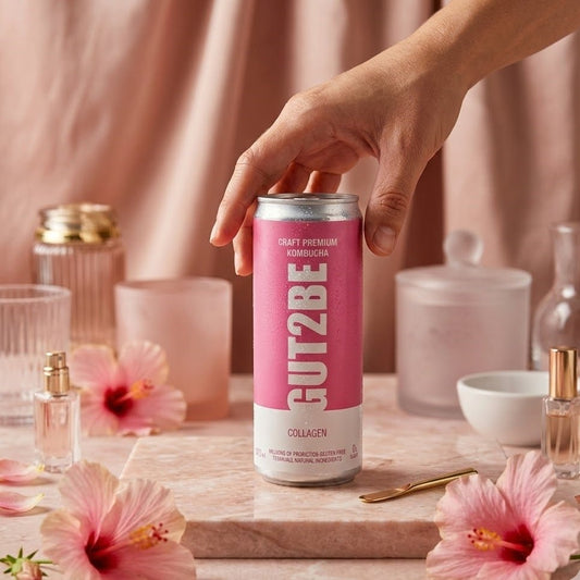 Комбуча с Колаген 12 кена х 330мл - GUT2BE КомбучаКомбуча с Колаген 12 кена х 330млКомбучаGUT2BE КомбучаGUT2BE Комбуча